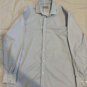 Perry Ellis Black and White Checkered Dress Shirt